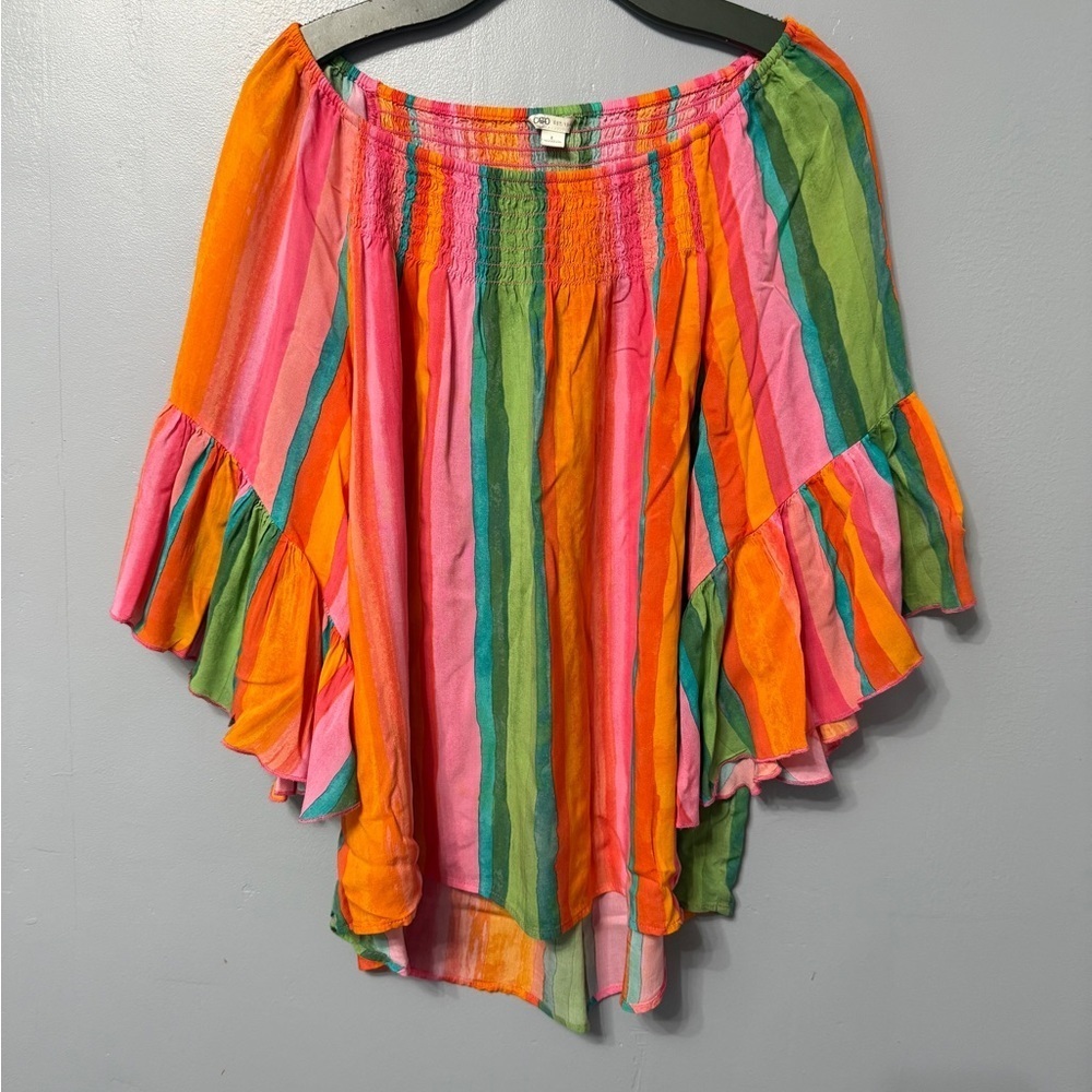 #1) Cato Multicolor Off-Shoulder Blouse